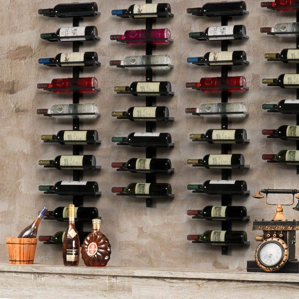 Porte-bouteilles Mural Blanc (lot De 2) - Support Rangement Vin/cuisine/bar - Design Moderne Et Installation Facile