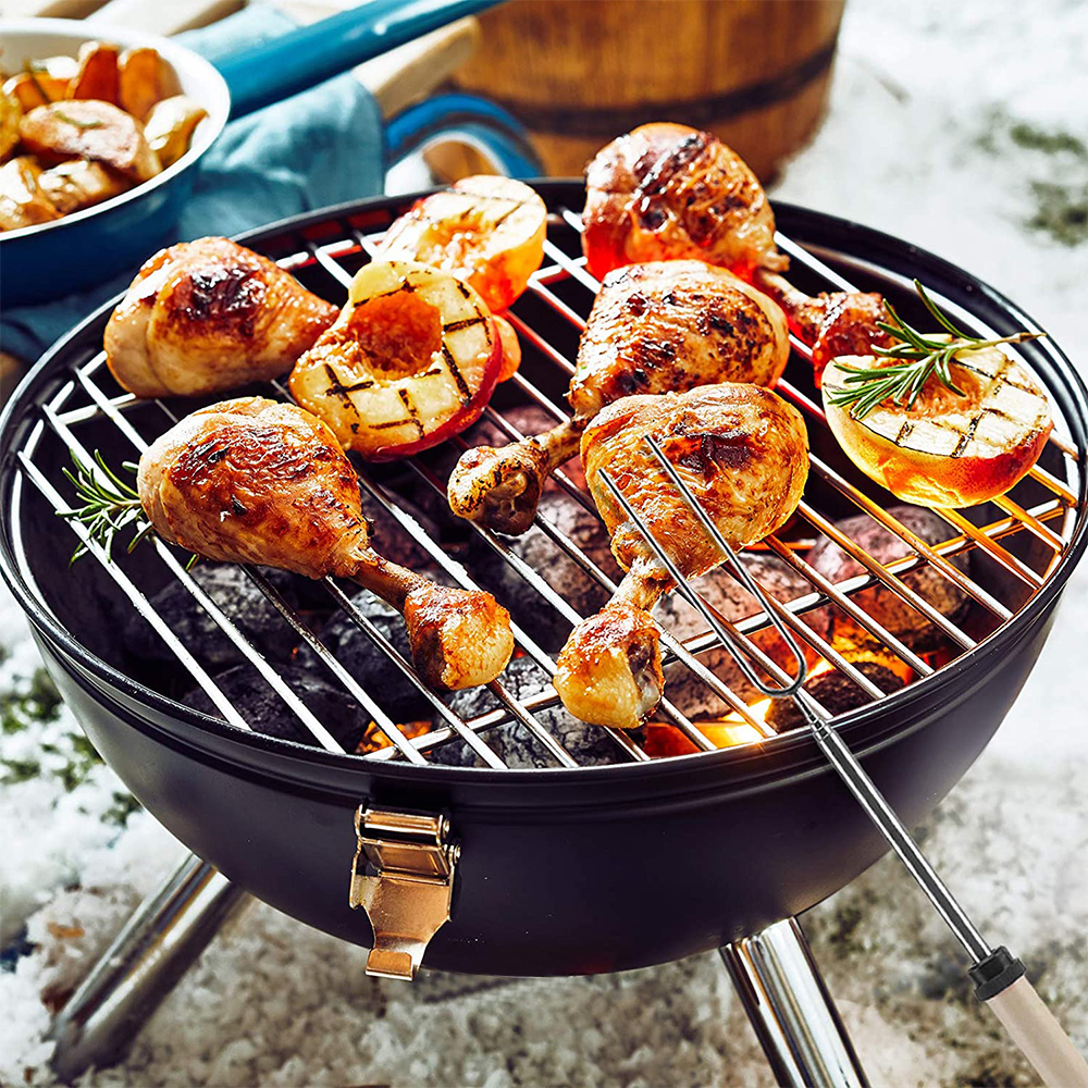 Grille De Cuisson Ronde En Inox 28 Cm Pour Camping, Pique-nique, Barbecue - Différentes Tailles (30, 35, 40 Cm)